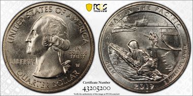2019-W 25C War in the Pacific NP Early Find MS68