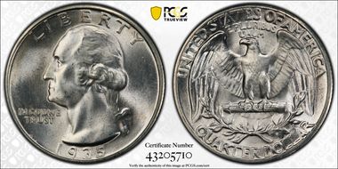 1935 25C MS66