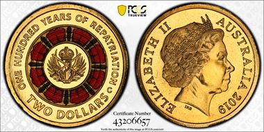 2019-C $2 100 Years of Repatriation Colorized MS69