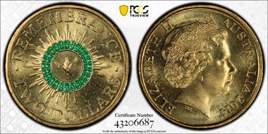 2014 $2 Remembrance - Colorized MS66