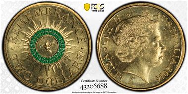 2014 $2 Remembrance - Colorized MS65