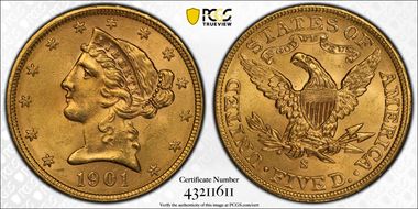 1901-S $5 MS64