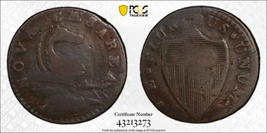 1787 NJ 1/2P Clashed Die, Maris 46-e F15BN
