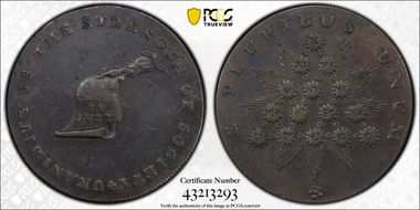1790s Tkn 1/2P Kentucky, Plain Edge XF45BN