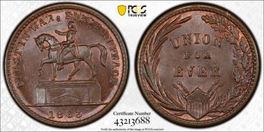 1863 CWT F-174/272a, First in War MS64BN