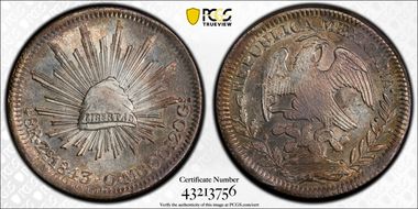 1843-Zs OM 8 R Zs23 AU58