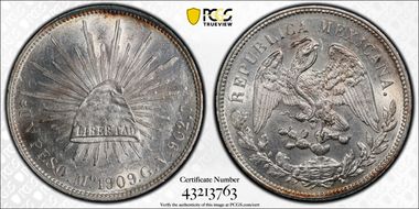1909-Mo GV Peso KM-409.2 MS62