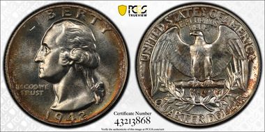 1942 25C PR67+