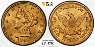 1905 $2.50 MS67
