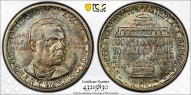 1950-S 50C Booker T. Washington MS67