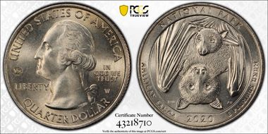 2020-W 25C American Samoa NP V75 MS66