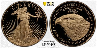 2021-W $5 Gold Eagle - Type 2 Designer Edition - First Strike PR70DCAM