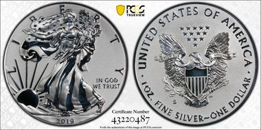 2019-S $1 Silver Eagle Enhanced Rev PR PR70