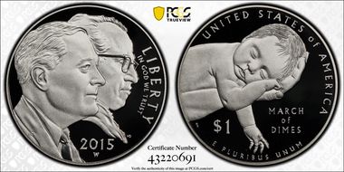2015-W $1 March of Dimes PR70DCAM