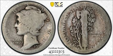 1916-D 10C FR2