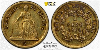 1860-So Peso KM-133  Au N1