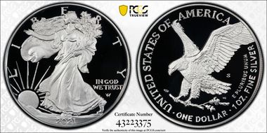 2021-S $1 Silver Eagle - Type 2 PR70DCAM