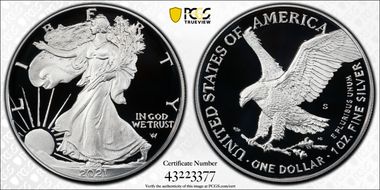2021-S $1 Silver Eagle - Type 2 PR70DCAM