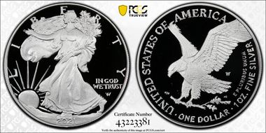 2021-W  $1 Silver Eagle - Type 2 PR69DCAM