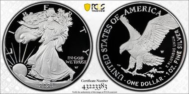 2021-W  $1 Silver Eagle - Type 2 PR69DCAM