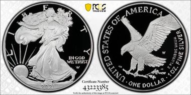 2021-W  $1 Silver Eagle - Type 2 PR69DCAM