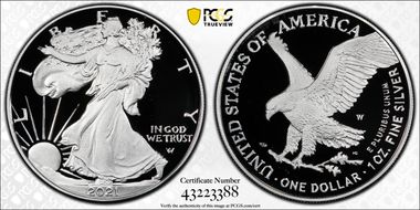 2021-W  $1 Silver Eagle - Type 2 PR69DCAM