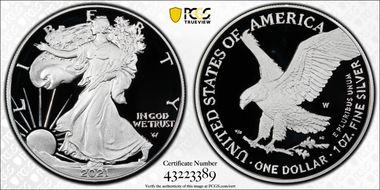 2021-W  $1 Silver Eagle - Type 2 PR69DCAM