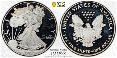 2007-W $1 Silver Eagle PR64DCAM