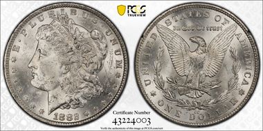 1882-CC $1 GSA Hoard MS62