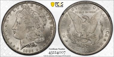 1884-CC $1 GSA Hoard MS63