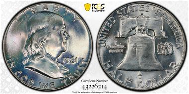 1961-D 50C MS66