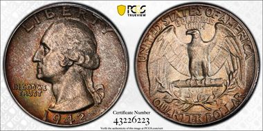 1942 25C MS67
