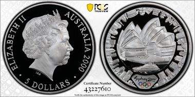 2000-P $5 Olympic - Opera House PR69DCAM