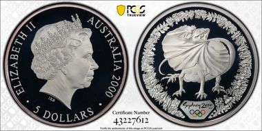 2000-P $5 Olympic - Lizard PR69DCAM