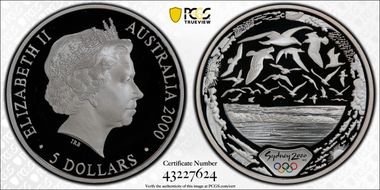 2000-C $5 Olympic - Birds PR69DCAM