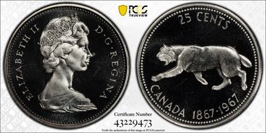 1967 25C 0.800 Ag PL67CAM