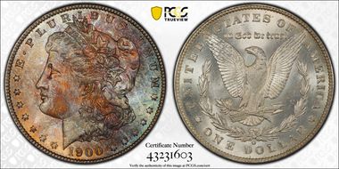 1900-O $1 VAM 15, Doubled Stars MS66+