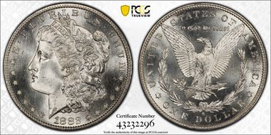1882-S $1 MS67+