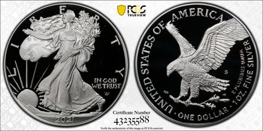 2021-S $1 Silver Eagle - Type 2 First Strike PR69DCAM