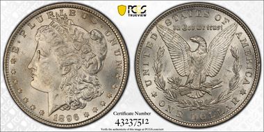 1896 $1 MS62