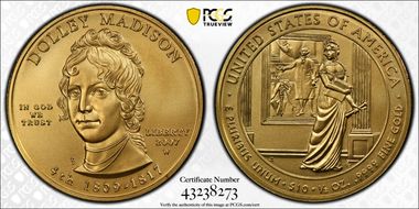 2007-W $10 Dolley Madison MS70