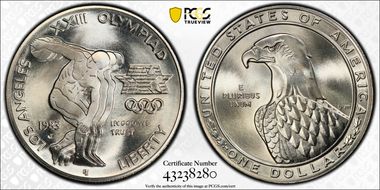 1983-P $1 Olympic MS67