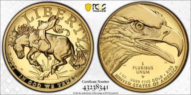 2021-W $100 American Liberty High Relief .9999 Fine First Strike PR70DCAM