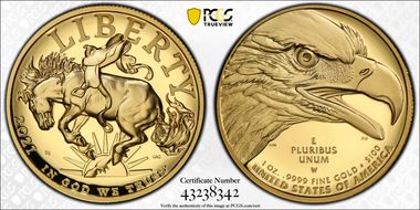 2021-W $100 American Liberty High Relief .9999 Fine First Strike PR70DCAM