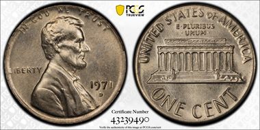 1971-D 1C MS62BN