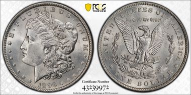 1896 $1 MS62