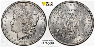1882-O $1 VAM 7, O/O MS64