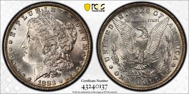 1883-O $1 MS62