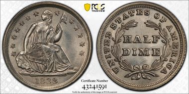 1838 H10C Small Stars MS64