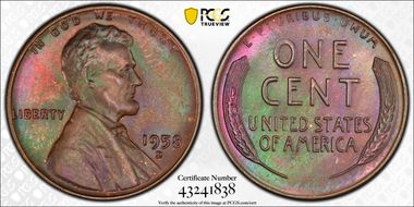 1958-D 1C MS66BN